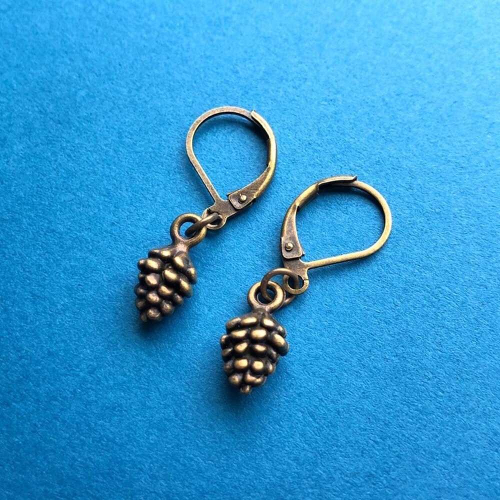 Pine cone earrings